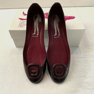 Belle by Sigerson Morrison Burgandy Wine Flats